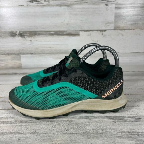 Merrell Skyfire Women's Quantum Grip Trail Running Shoes Green &‎ Black Size 6 - Picture 2 of 9